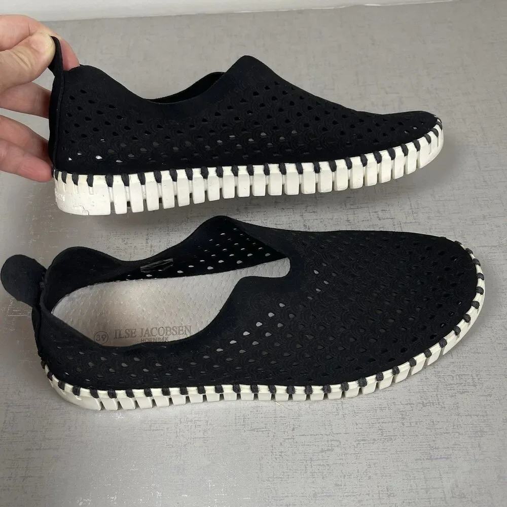 Ilse Jacobsen Tulip Slip On Sneakers Comfort Shoes‎ Loafers 39 / US 8.5 Black